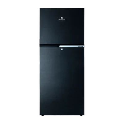 9173WB Chrome Hairline Black Double Door Refrigerator